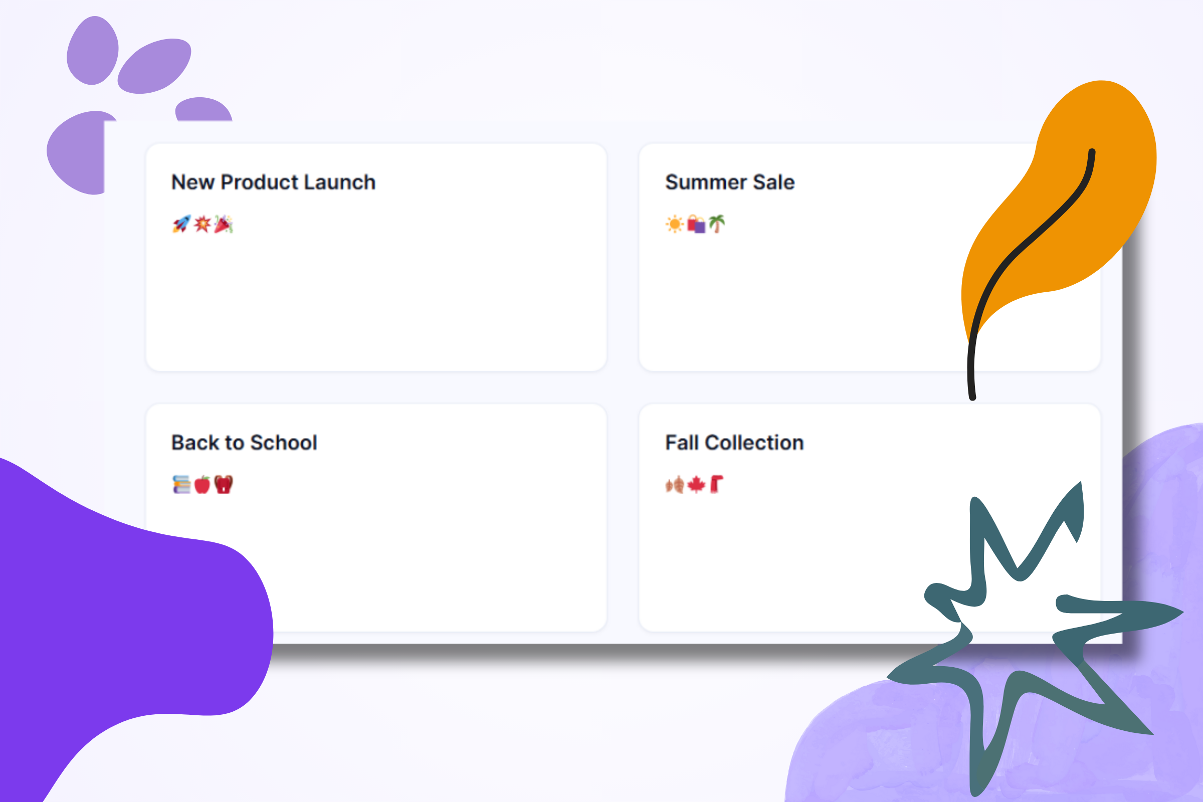 A Click to Copy board showing a curated set of emojis for a product launch.